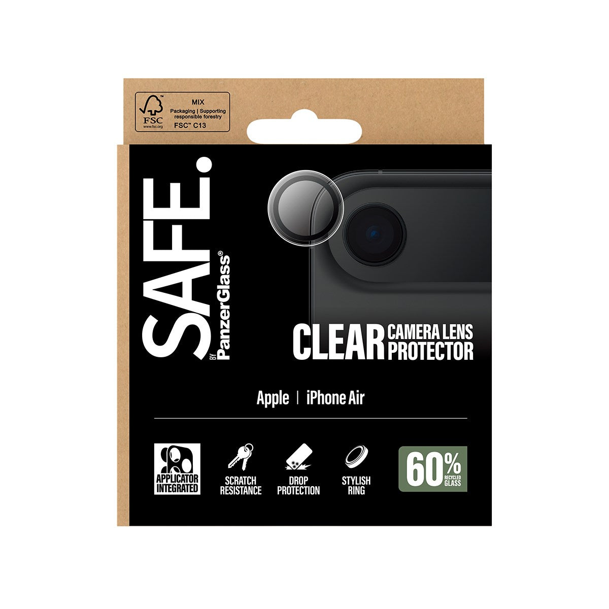 SAFE. by PanzerGlass® Kameralinsebeskytter Transparent iPhone Air